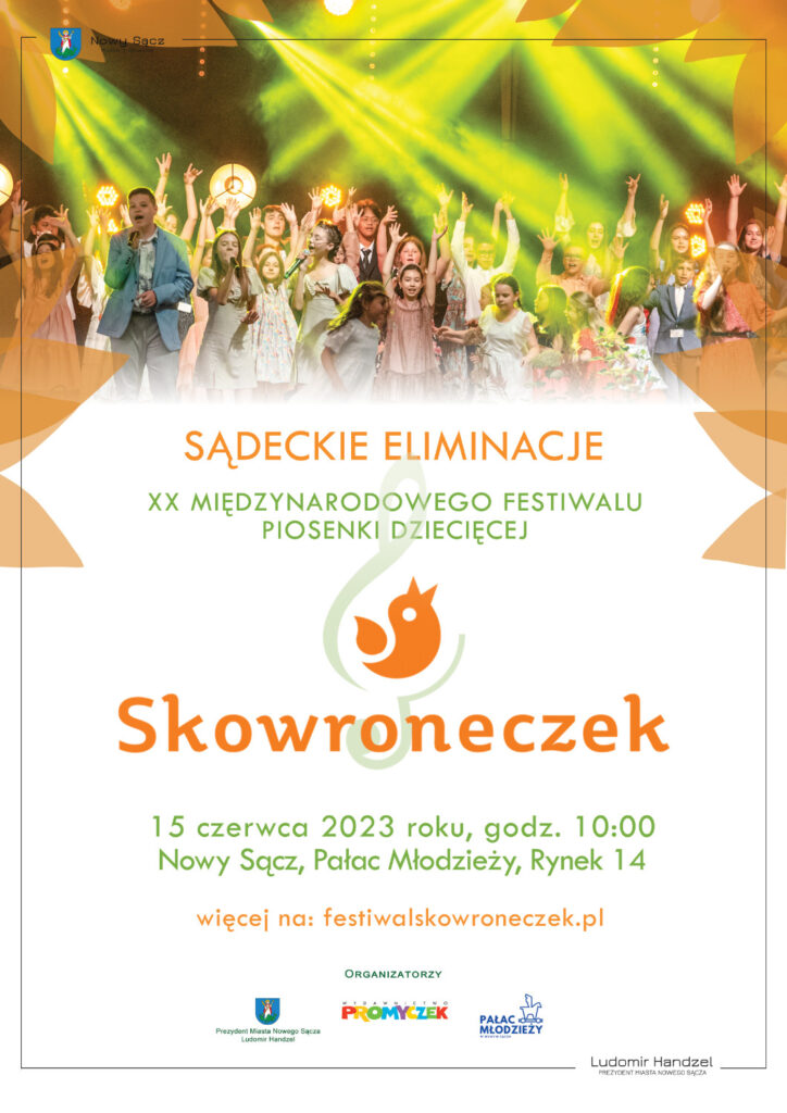Plakat sądeckich eliminacji Festiwalu SKOWRONECZEK